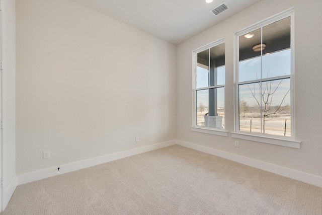 empty room with a healthy amount of sunlight and carpet flooring