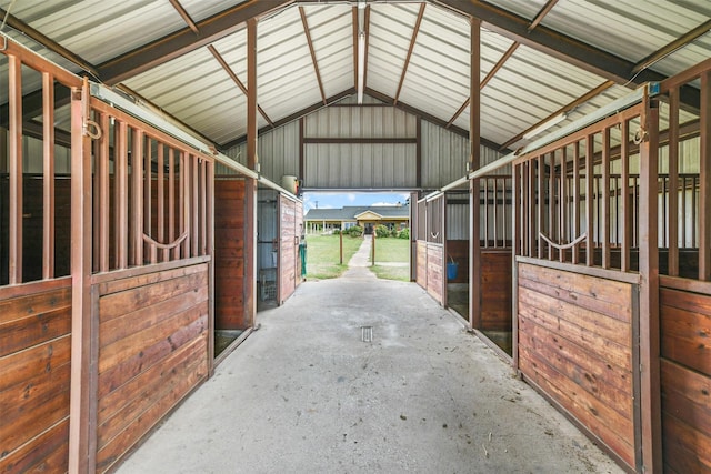 view of horse barn