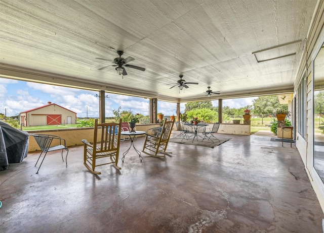 view of sunroom