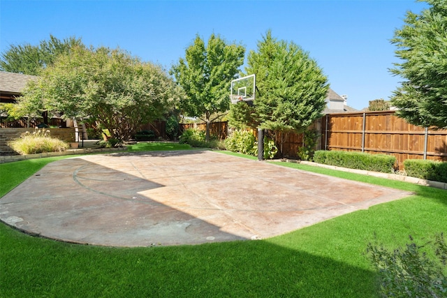 view of patio / terrace with basketball court