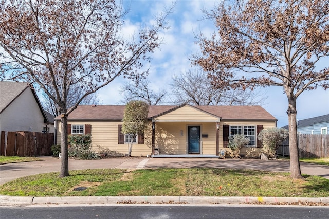 view of ranch-style home