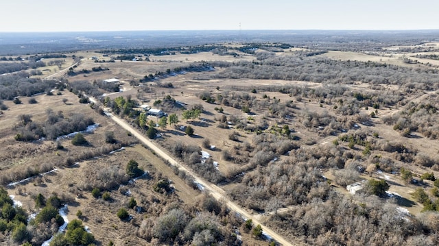 aerial view featuring a rural view