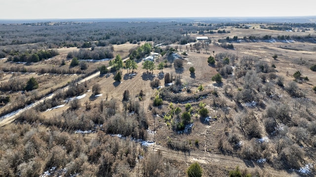 drone / aerial view with a rural view