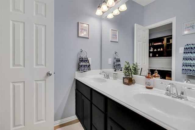 bathroom with vanity