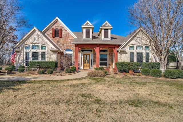 view of front of house featuring a front yard