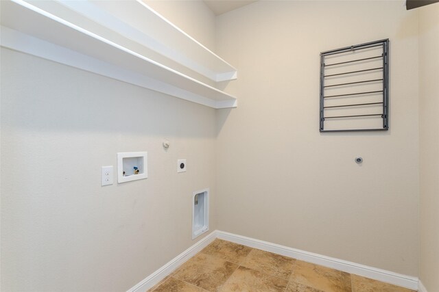 washroom featuring washer hookup, hookup for an electric dryer, and gas dryer hookup