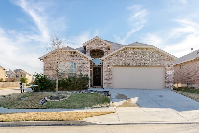 view of front of house featuring a garage