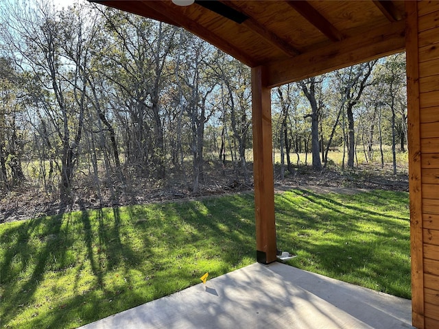 view of yard with a patio