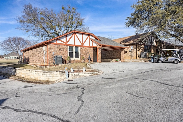 view of front of property with central AC