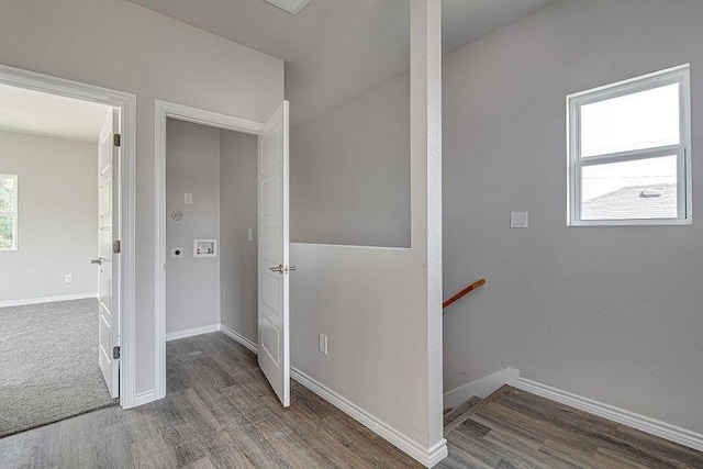 hall featuring hardwood / wood-style floors