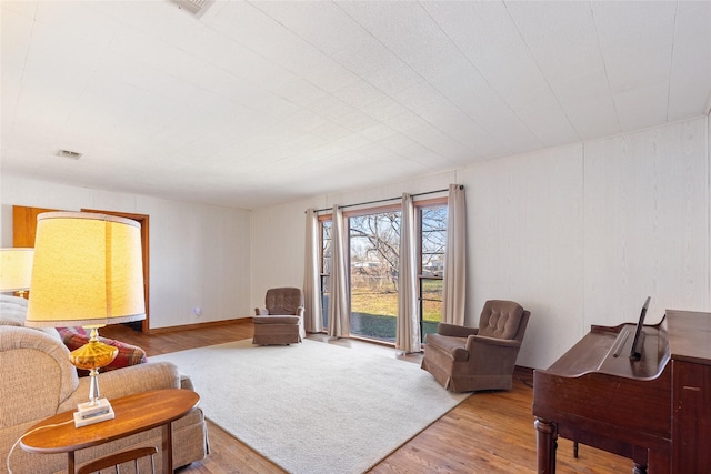 living room featuring hardwood / wood-style flooring