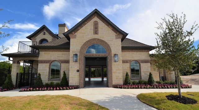 view of french provincial home