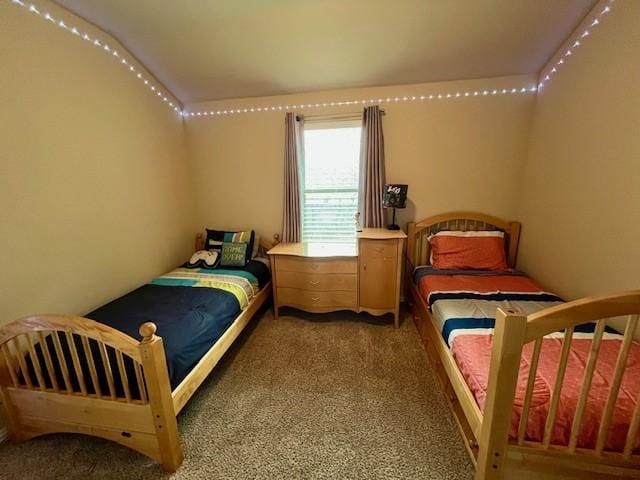 bedroom featuring carpet