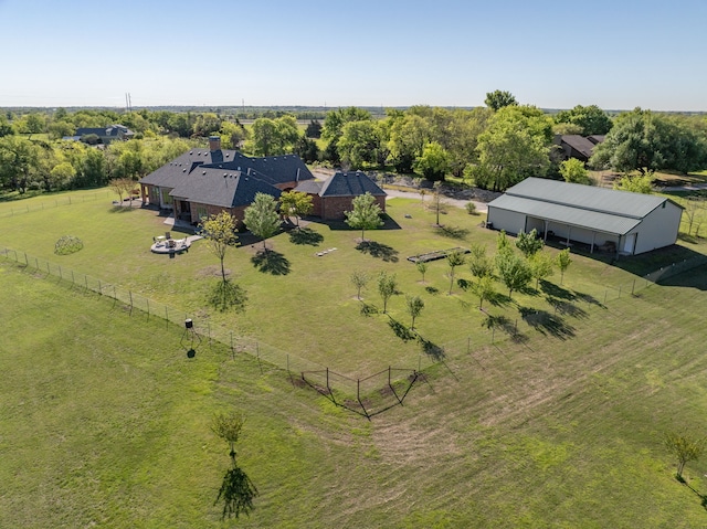 bird's eye view with a rural view