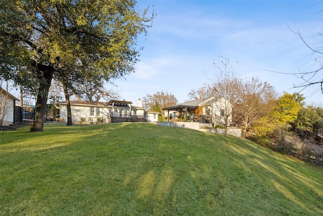 view of yard with a gazebo