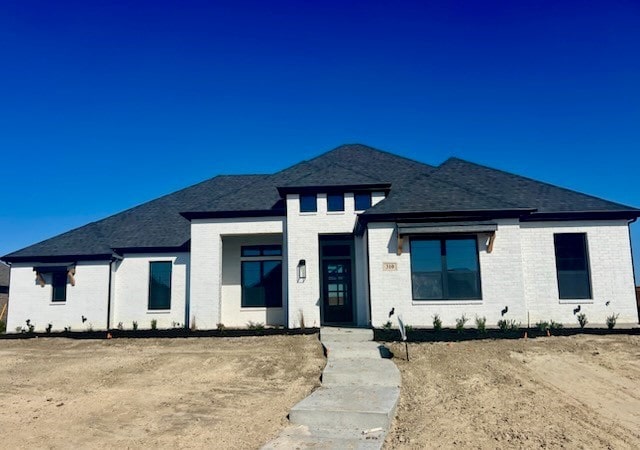 view of prairie-style house