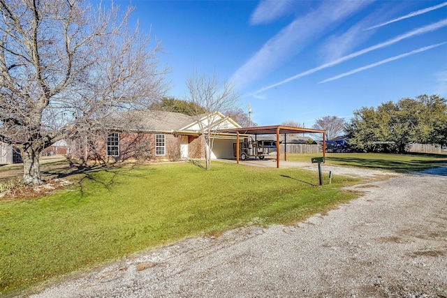 view of front of house featuring a front yard