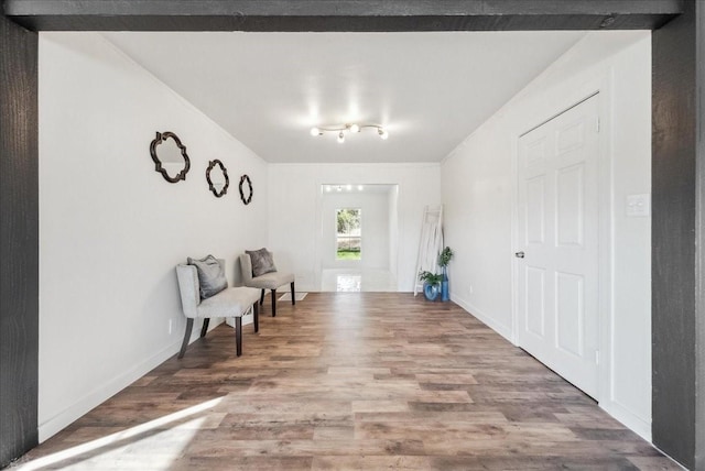 unfurnished room featuring hardwood / wood-style flooring