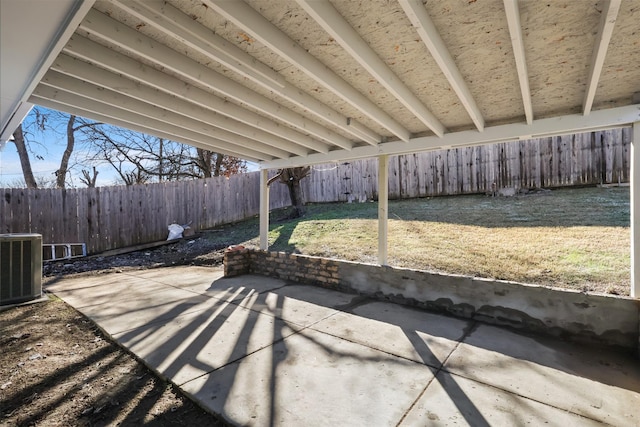 view of patio / terrace featuring central air condition unit