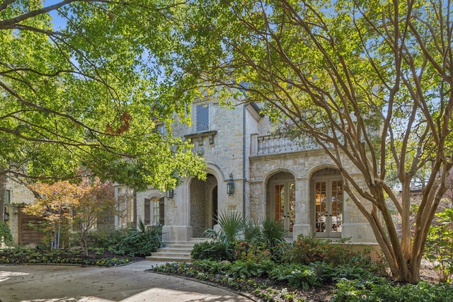 view of front of house featuring french doors