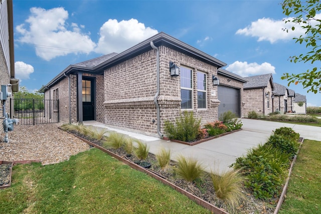 view of home's exterior featuring a garage