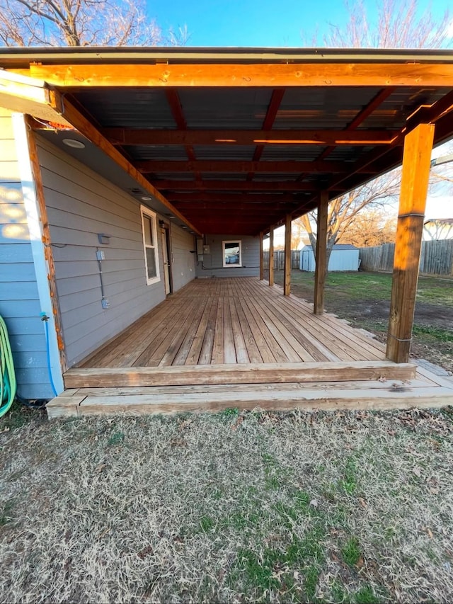 view of wooden terrace