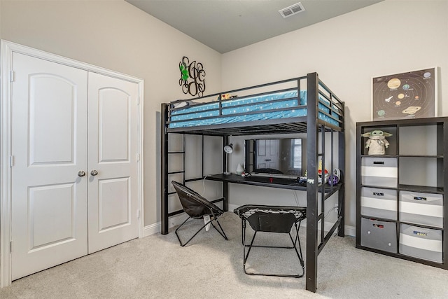 view of carpeted bedroom