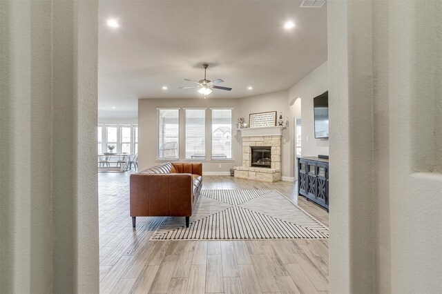 entrance foyer with light hardwood / wood-style flooring