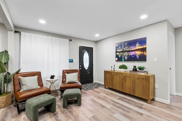 entrance foyer featuring light hardwood / wood-style flooring