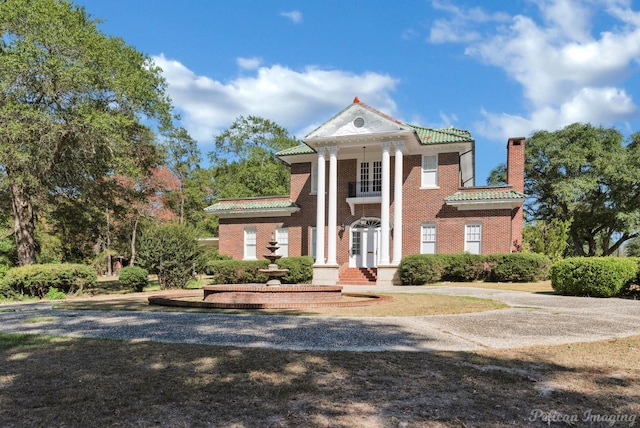 view of greek revival inspired property