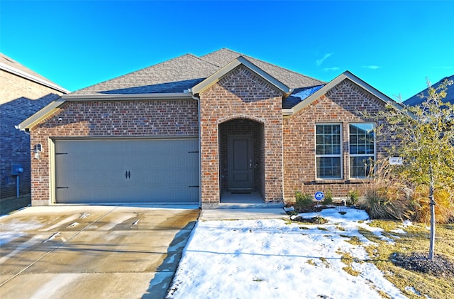 front facade featuring a garage