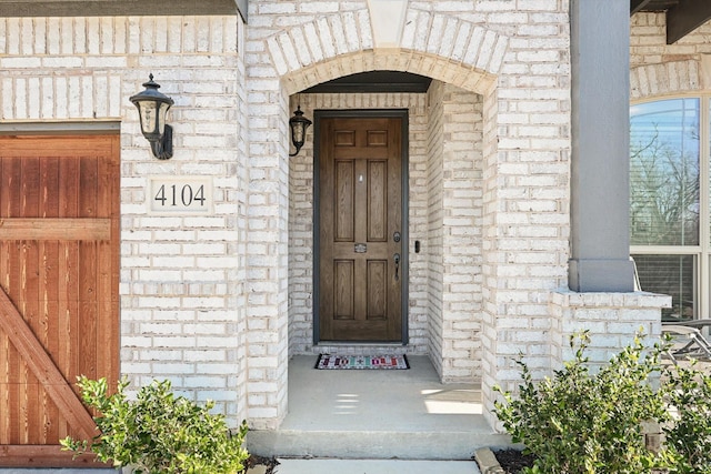 view of exterior entry