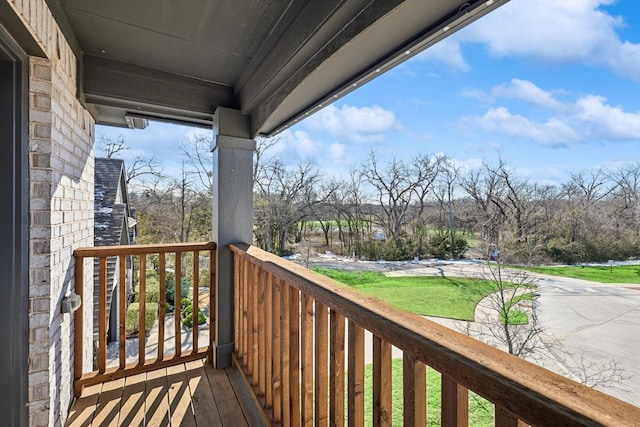 wooden terrace featuring a porch