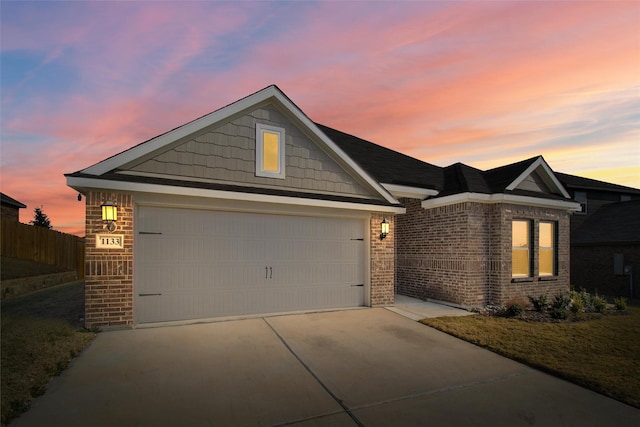 view of front of house featuring a garage