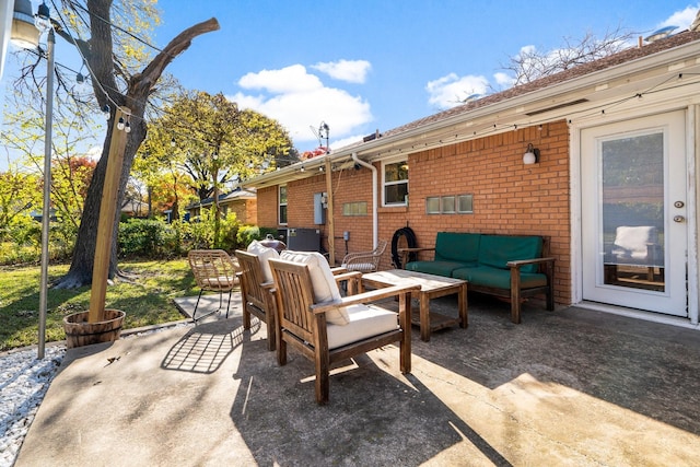 view of patio with outdoor lounge area