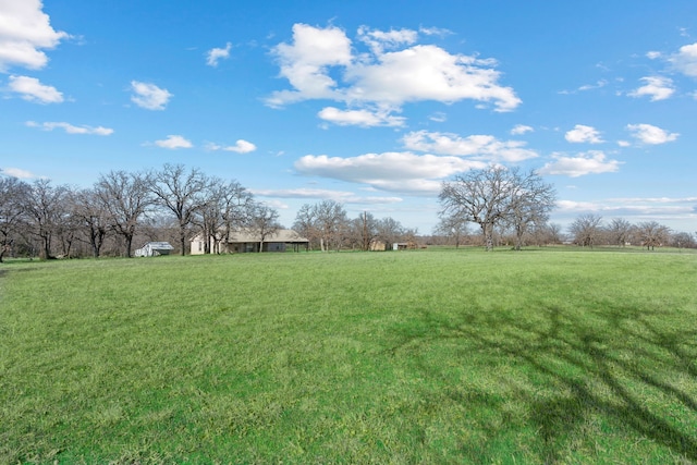 view of yard featuring a rural view