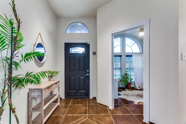 view of tiled foyer