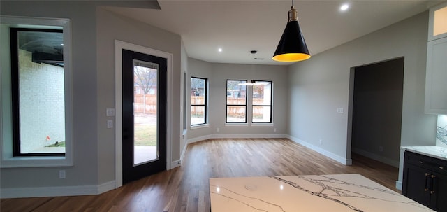 interior space featuring hardwood / wood-style flooring