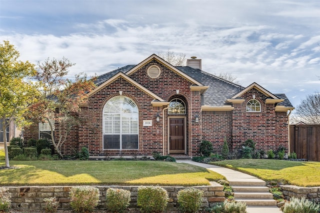 view of front of property with a front yard