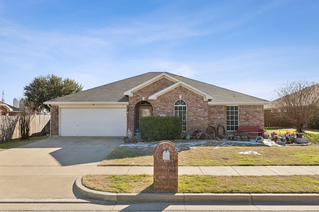 ranch-style house featuring a garage