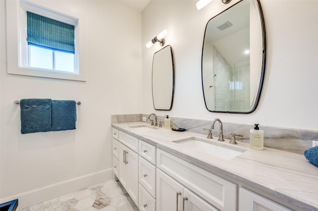 bathroom with vanity