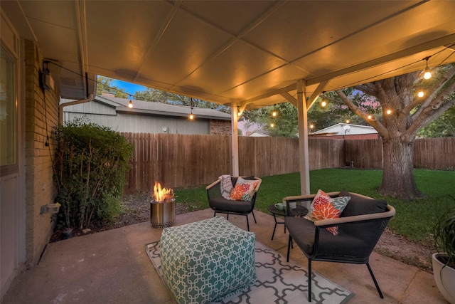 view of patio / terrace featuring outdoor lounge area