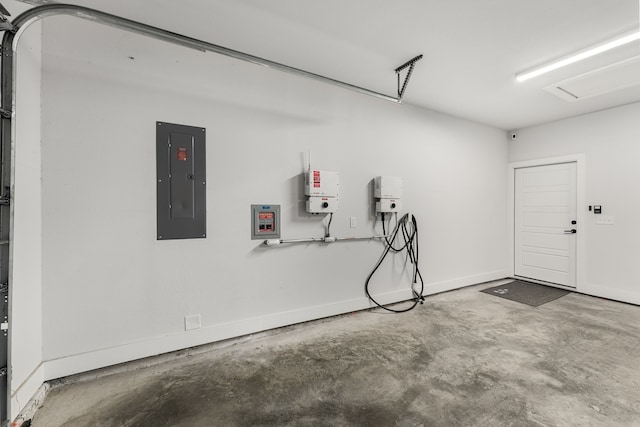 garage featuring electric panel