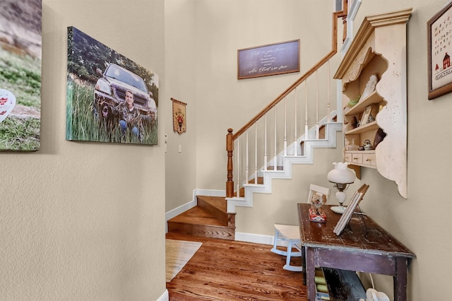 interior space with hardwood / wood-style floors