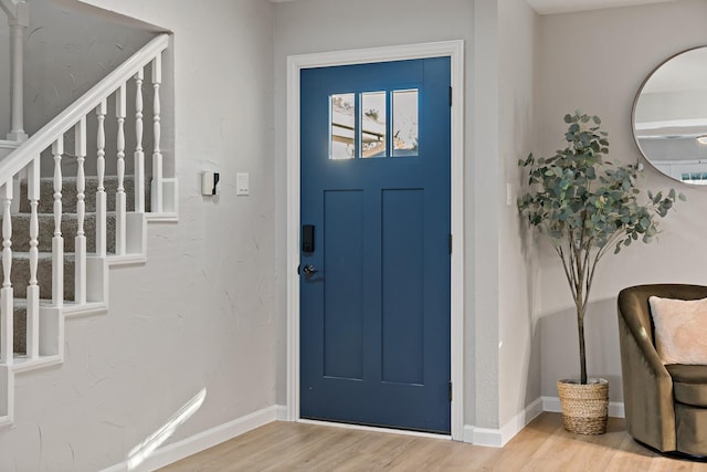 entryway featuring hardwood / wood-style flooring