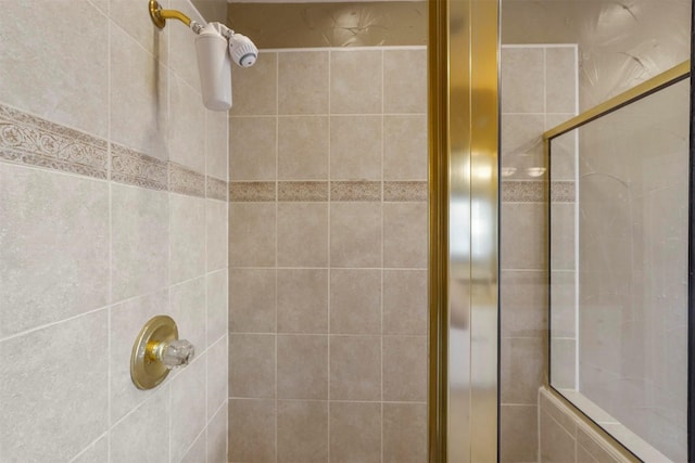 bathroom featuring walk in shower