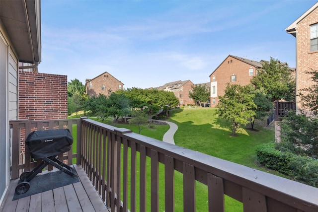 balcony with a grill