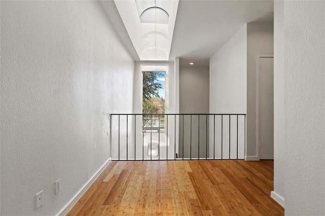 hall featuring wood-type flooring