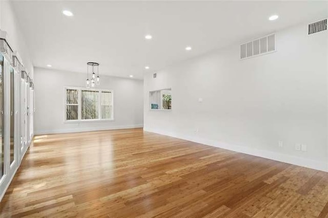 empty room featuring light hardwood / wood-style flooring