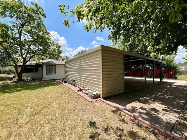 exterior space featuring a lawn